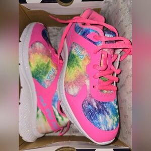 FILA Speedchaser 3 Kids Pink & Tie Dye Sneaker NIB